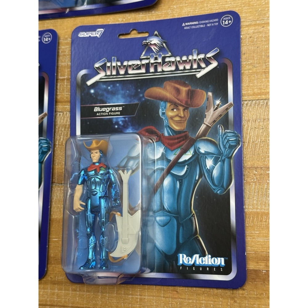 Bluegrass Silverhawks Super7 Reaction Action Figure‎ Lot of 3 Brand NEW - Picture 3 of 5